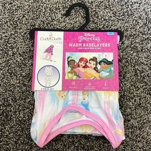 CUDDL DUDS spandex GIRL’S 5T Disney Princess Warm BASELAYER SET